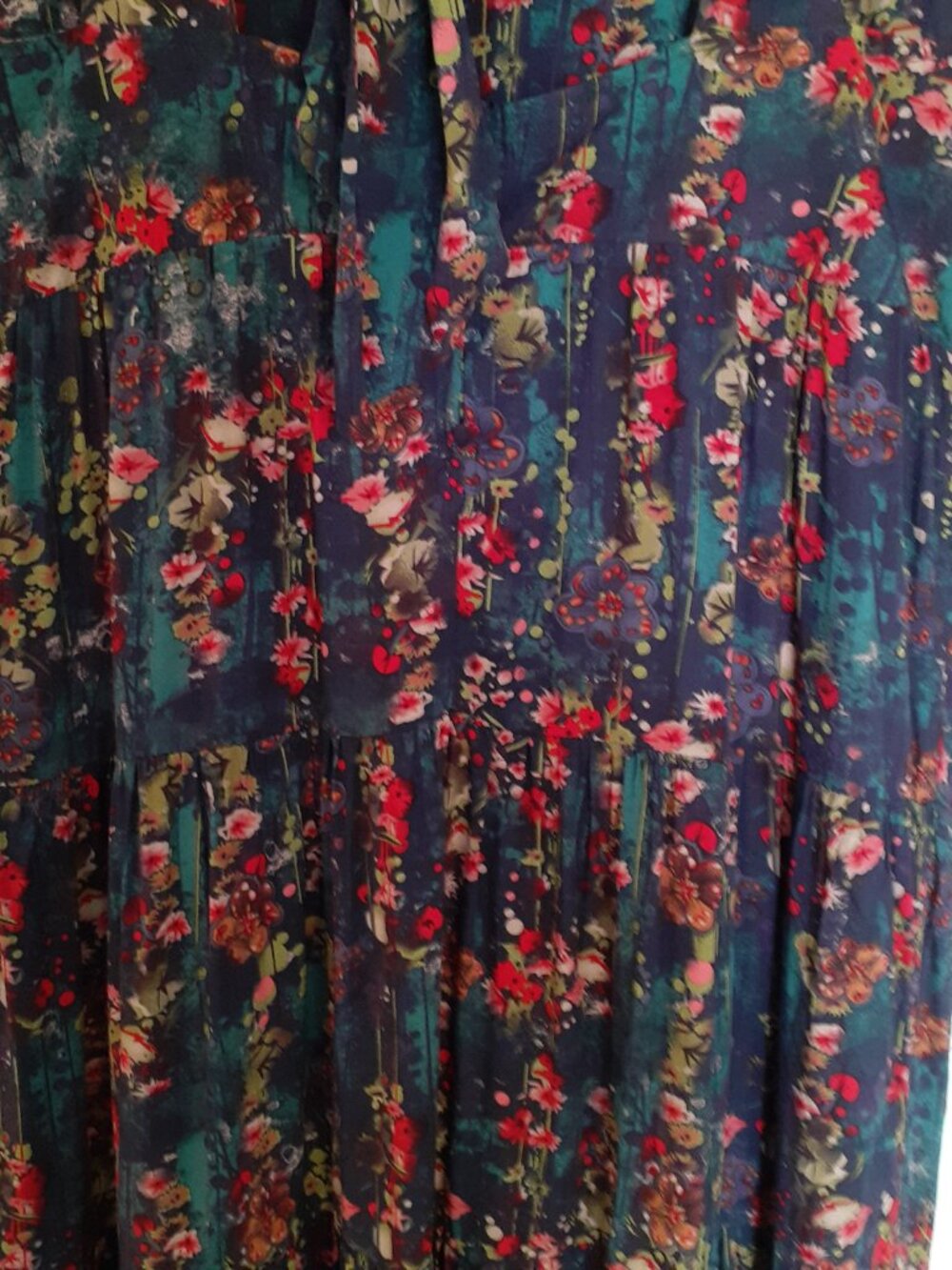 NWT Natural Life Halle Halter Dress in Blue Watercolor Floral Size XL - Picture 9 of 16